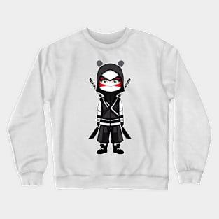 ninja cat design graphic illustration by ironpalette Crewneck Sweatshirt